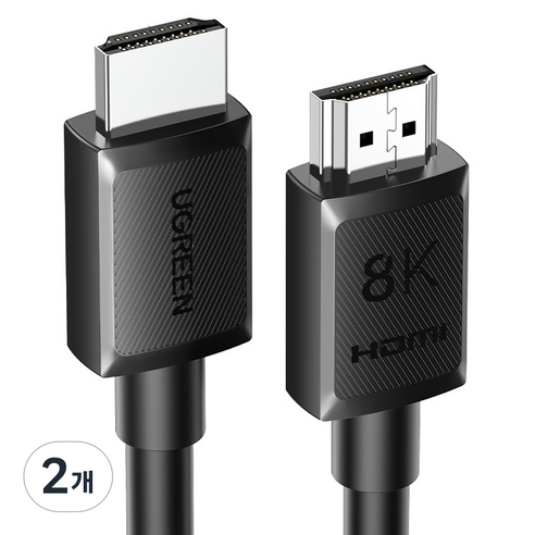 유그린 UHD 8K HDMI 2.1ver 모니터케이블, 2개, 1m