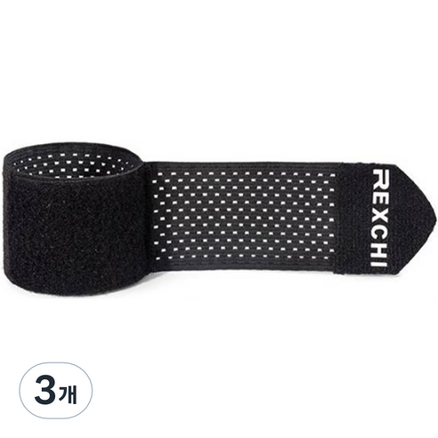 언썸 이중 손목보호대 블랙 5 x 21 cm, 3개
