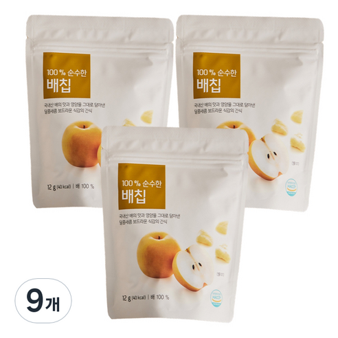 올가홀푸드 100% 순수한 배칩, 9개, 12g