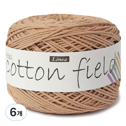 니뜨 코튼 필드 뜨개실 80g, 306 진베이지, 6개