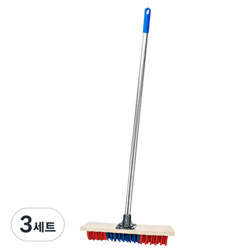 월드크린 우드pp 바닥솔 40cm 세트, 혼합색상, 3세트