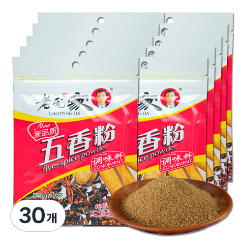 라오팡쟈 오향가루분말 볶음용 조미료, 30g, 30개