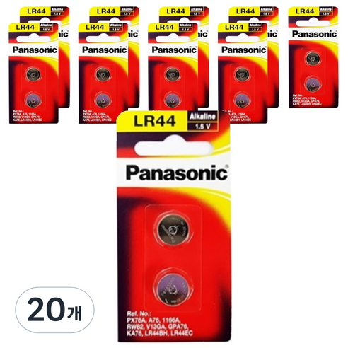 파나소닉 알카라인 코인건전지, 2개입, 20개