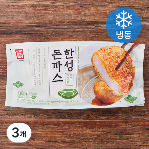 한성기업 한성 돈까스 (냉동), 1.3kg, 3개