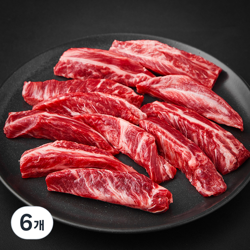 육감하누 1등급 갈비살 구이 (냉장), 200g, 6개
