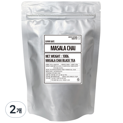마녀의부엌 마살라 차이티, 100g, 2개