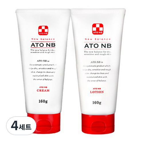 아토엔비 크림 160 g + 로션 160 g 유아 보습세트, 4세트