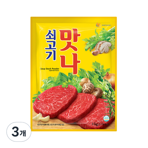 청정원 쇠고기맛나, 1kg, 3개