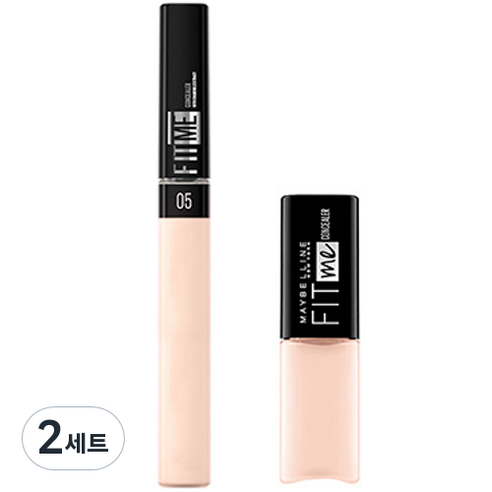 메이블린 NEW 핏미 리퀴드 컨실러 6.8ml + 미니 리퀴드 컨실러 2.8ml 세트, 05 아이보리(컨실러), 10 라이트(미니 컨실러), 2세트