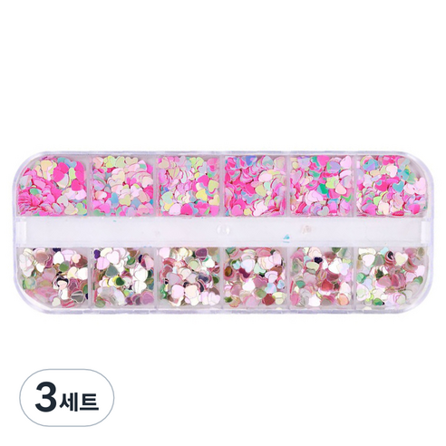 스위스녹스 셀프 네일 아트 파츠 쥬얼리 스팽글 12종 세트, 3세트, 04