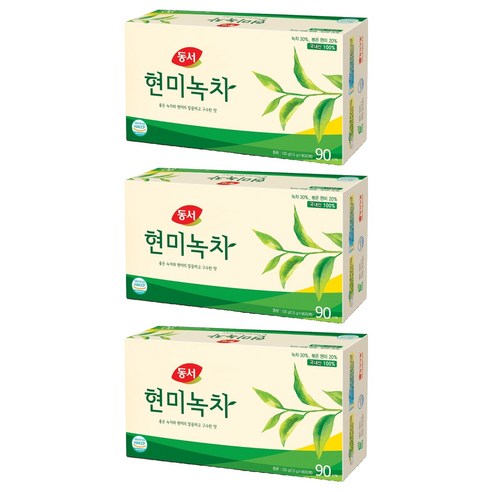 동서 현미녹차 티백, 1.5g, 90개입, 3개