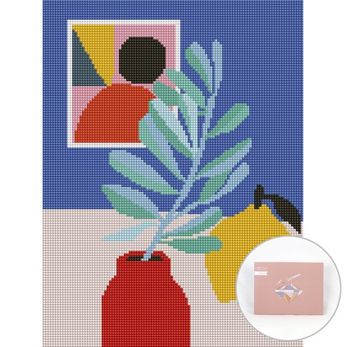 아트조이 DIY 보석십자수 세트 캔버스형 30 x 40 cm, 올리브 브랜치, 1세트