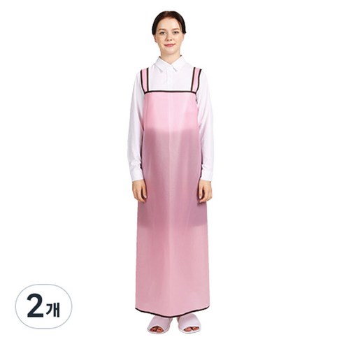 웰프런 메쉬 방수 앞치마 H형 대, 핑크, 2개