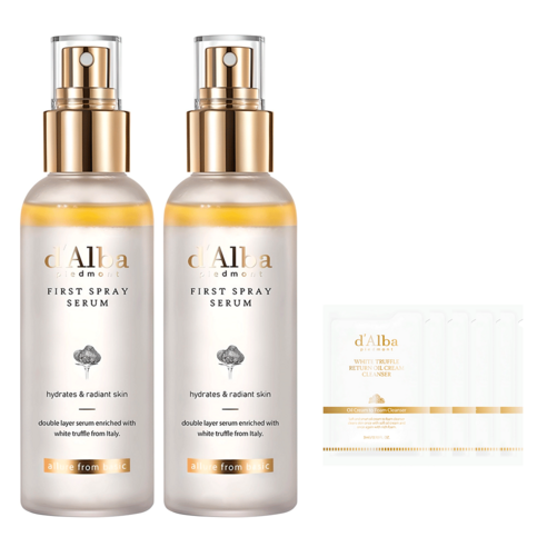 달바 화이트 트러플 퍼스트 스프레이 세럼 100ml x2p + 약산성 젤 클렌저 3ml x 5p, 1세트