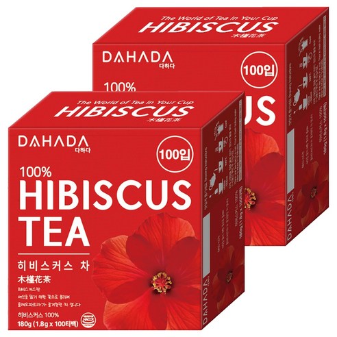 다하다 히비스커스 티백, 1.8g, 100개입, 2개