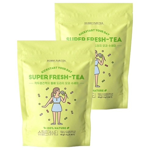 스키니퓨리티 슈퍼프레쉬티 작두콩차 삼각티백, 1.5g, 30개입, 2개