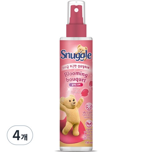 스너글 섬유탈취제 본품, 150ml, 4개, 블루밍 부케