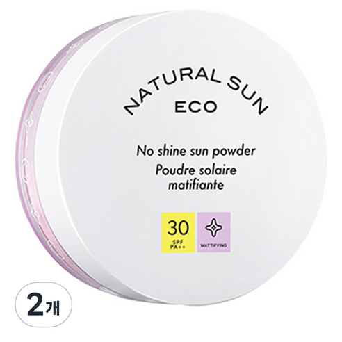더페이스샵 내추럴 선 에코 피지잡는 선 파우더 SPF30 PA++, 13g, 2개