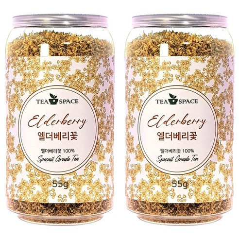 티스페이스 엘더베리 꽃차, 55g, 1개입, 2개