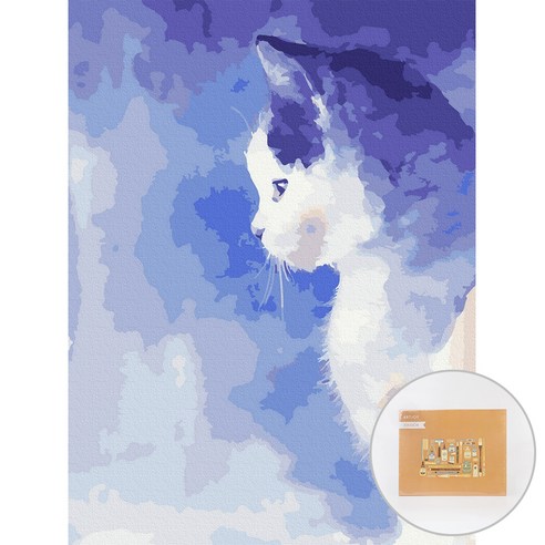 아트조이 DIY 명화그리기 30 x 40 cm, 푸른빛 고양이, 1개