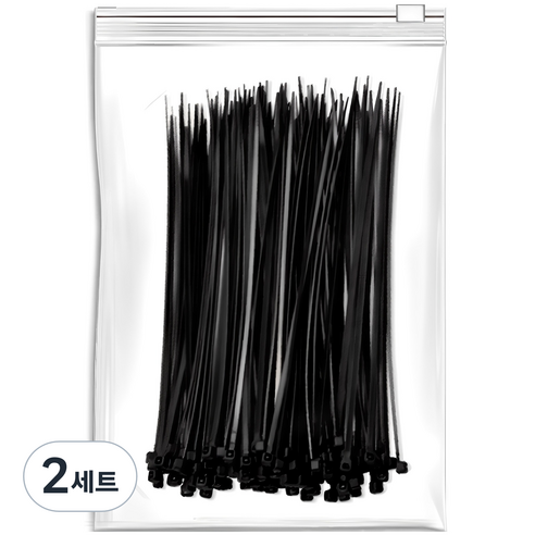 엔더 플렉시블 케이블 타이, 블랙, 2세트