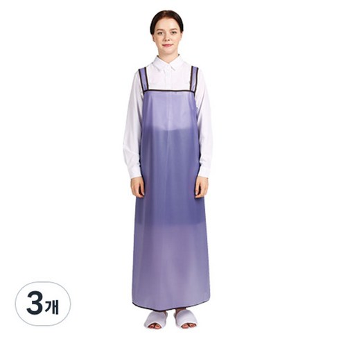 웰프런 메쉬 방수앞치마 H형 대, 퍼플, 3개
