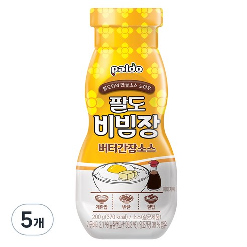 팔도 비빔장 버터간장소스, 200g, 5개