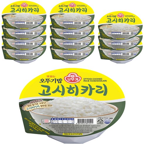 맛있는 오뚜기밥 고시히카리  210g, 12개