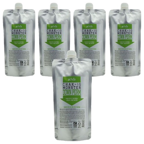 아초아 착 10 몬스터 다운펌 스트레이트너 일반모용, 300ml, 5개