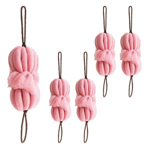 늘어나는 플라워 슬링 샤워볼, 핑크, 1개입, 5개