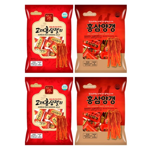 일광제과 홍삼양갱 250g + 고려홍삼젤리 280g, 2세트