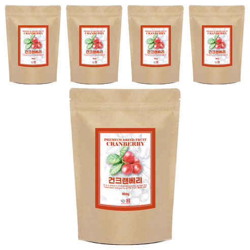 견과공장 건크랜베리, 500g, 5개