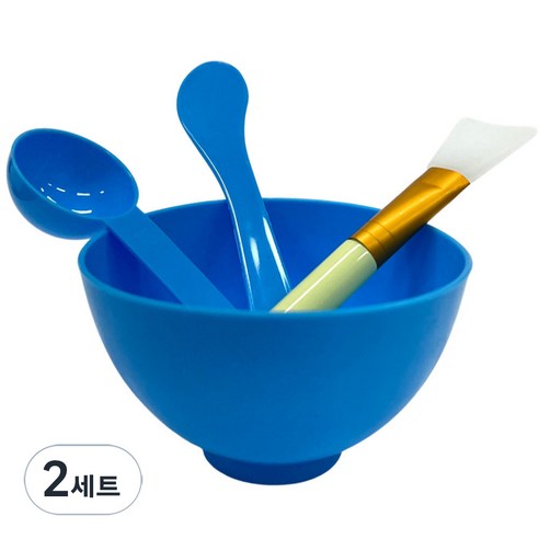 심플리비 얼굴 팩 도구 4종 세트, 2세트, 블루