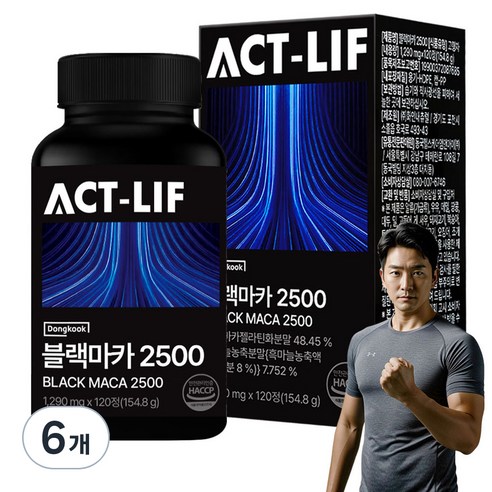 동국헬스케어 액트리프 페루 블랙마카 2500, 6개, 120정