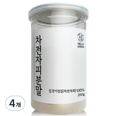 헬로우그린 차전자피분말, 250g, 4개
