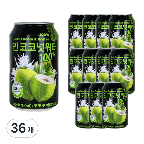 파모빗 찐 코코넛워터 음료, 330ml, 12개