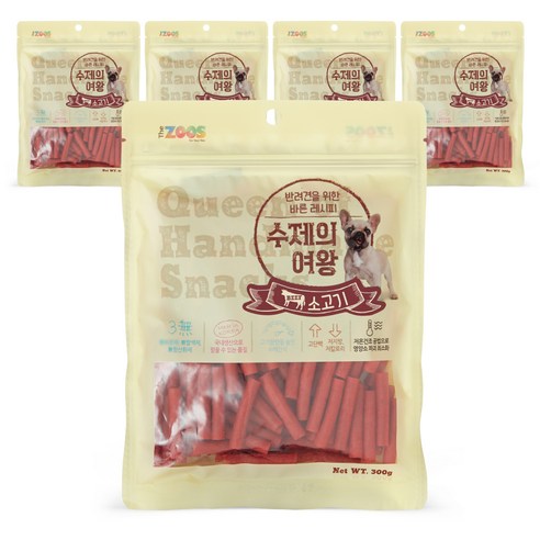 수제의여왕 반려견을 위한 바른레시피 수제간식 300g, 소고기, 5개