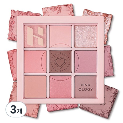 홀리카홀리카 마이 페이브 무드 아이 팔레트 8g, 핑크올로지, 3개