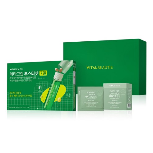 바이탈뷰티 메타그린 부스터샷 27.19g + 슬림 세트, 7회분, 1개