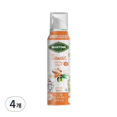 만토바 키즈 오일 스프레이 100ml, 강황, 4개