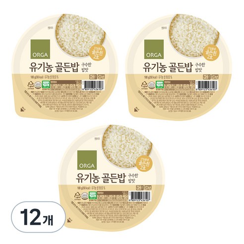 올가홀푸드 유기농 골든밥, 180g, 12개