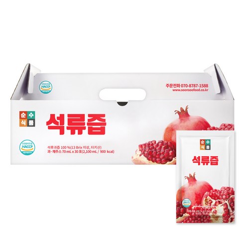 순수식품 석류즙, 70ml, 660개