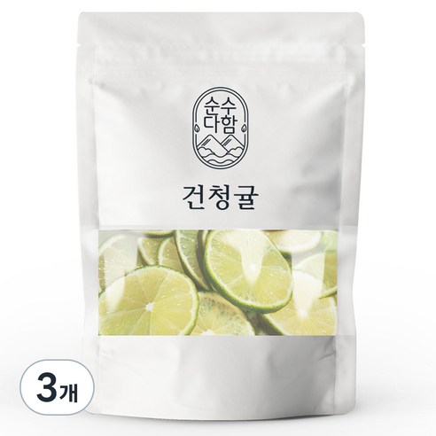 순수다함 건조 청귤 슬라이스 청귤차, 80g, 1개입, 3개