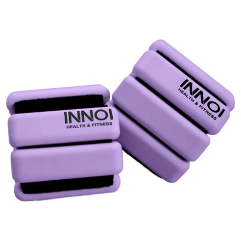 이노이 중량밴드 손목 발목아령 실리콘 모래주머니 2p 세트, 퍼플, 450g