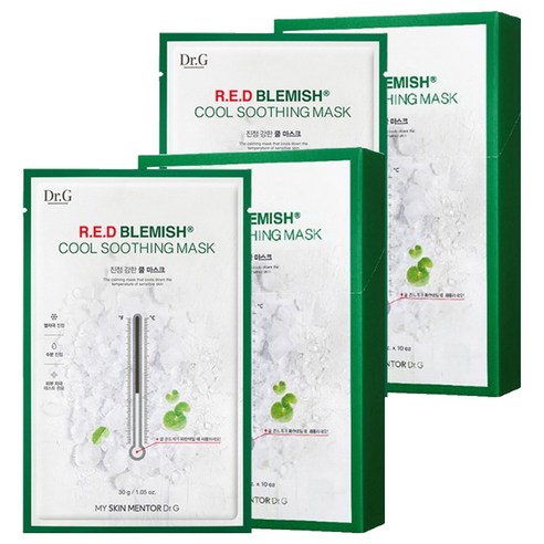 닥터지 레드 블레미쉬 쿨 수딩 마스크, 10개입, 2개