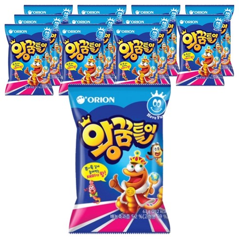 오리온 왕꿈틀이 젤리, 67g, 12개