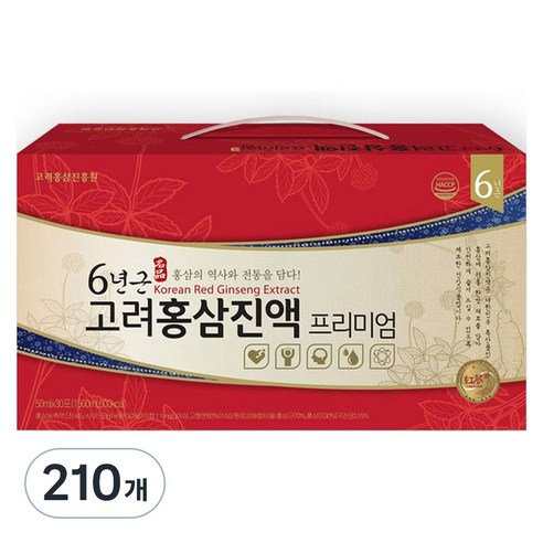 고려홍삼진흥원 6년근 고려홍삼진액 프리미엄, 50ml, 210개