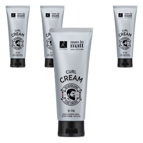 엘라스틴 맨인매트 셋앤볼륨 그루밍 헤어 컬크림, 150ml, 4개