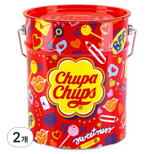 농심 츄파츕스 팝아트틴, 1.65kg, 2개