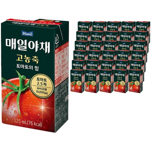 매일유업 매일야채 고농축 토마토의 힘, 125ml, 96개